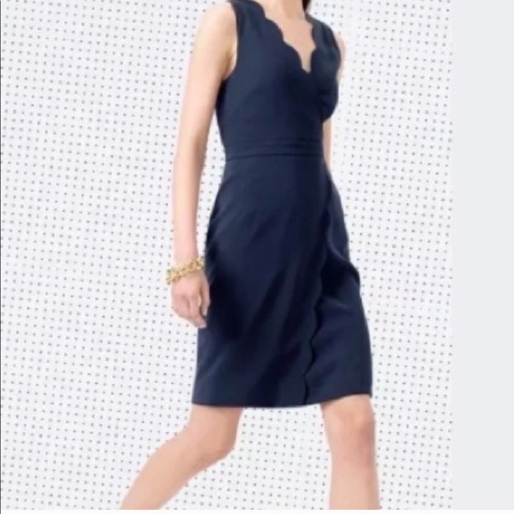 J Crew scalloped V neck dress - 6